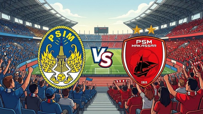 Ilustrasi PSIM Jogja Vs PSM Makassar