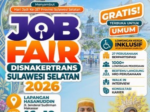 Job Fair Pemprov Sulsel 2026 Buka 1.000 Lowongan Kerja, Cek Jadwalnya