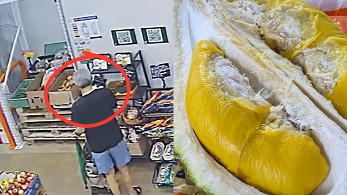Modus Bawa Koper, Pria Ini Kepergok CCTV Curi Durian Musang King!
