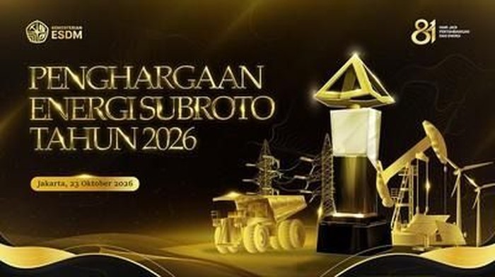 Penghargaan Energi Subroto Tahun 2026 akan digelar 23 Oktober 2026.