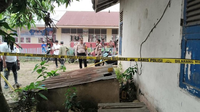 TKP siswa SD tewas diduga tersetrum mesin pompa air di sekolah (dok.Polres Padangsidimpuan)