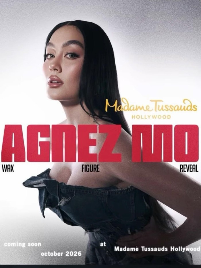Agnez Mo bergaun denim