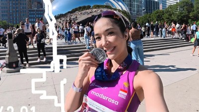 Gaya Gisella Anastasia Maraton di Chicago, Tampil Sporty & Playful