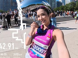 Gaya Gisella Anastasia Maraton di Chicago, Tampil Sporty & Playful