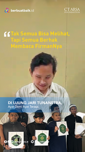 Hadirkan Cahaya Lewat Al-Quran Braille, Bantu Mereka Meraba FirmanNya
