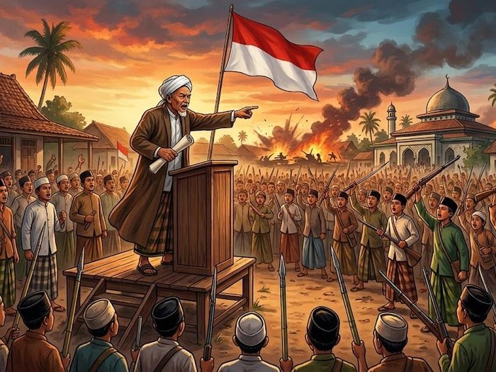 Ilustrasi Resolusi Jihad.