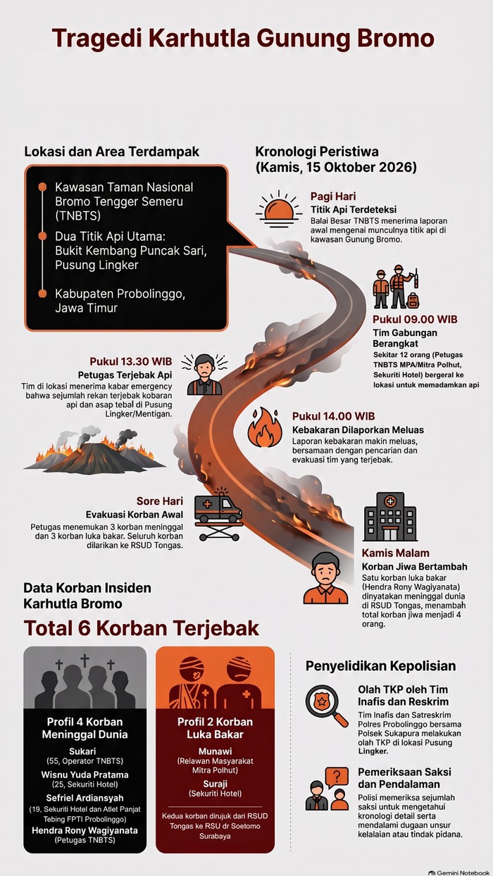 Infografis Karhutla di Bromo