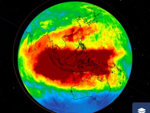 Merah Pekat! Satelit NASA Pantau Sebaran Karbon Monoksida di Langit Indonesia