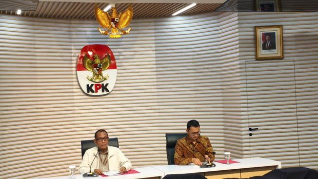 Konferensi pers di KPK (Kurniawan/detikcom)