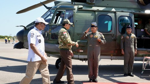 Menhan RI Sjafrie Sjamsoeddin, saat Kunker di Sumba Barat Daya pada, Jumat (16/10/2026).