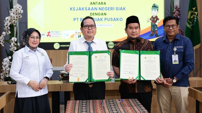 PT BSP saat MoU dengan Kejari Siak, Riau.
