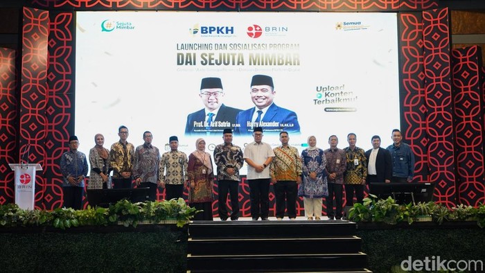 Peluncuran Program Dai Sejuta Mimbar di Auditorium Gedung B.J. Habibie, BRIN, Jakarta, Jumat (16/10/2026).