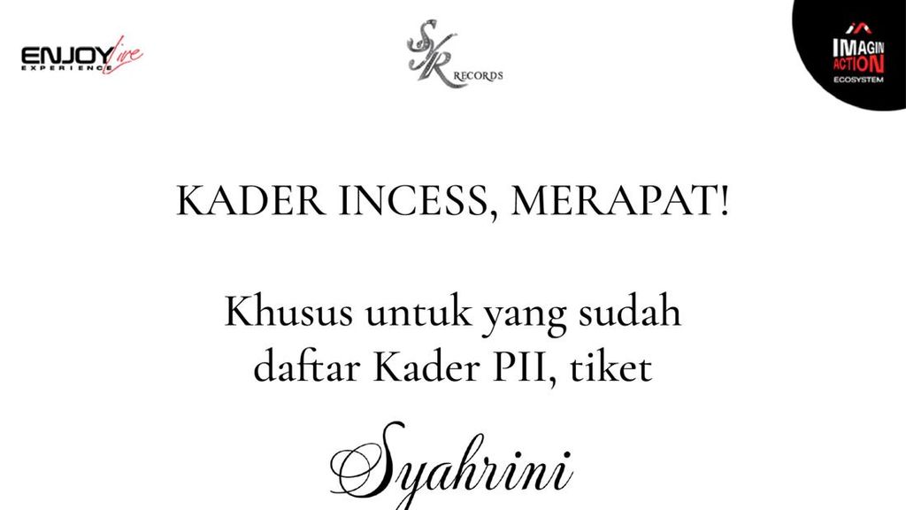 Khusus Kader Partai Inces Indonesia, Tiket Konser Syahrini Sudah Bisa Dibeli!