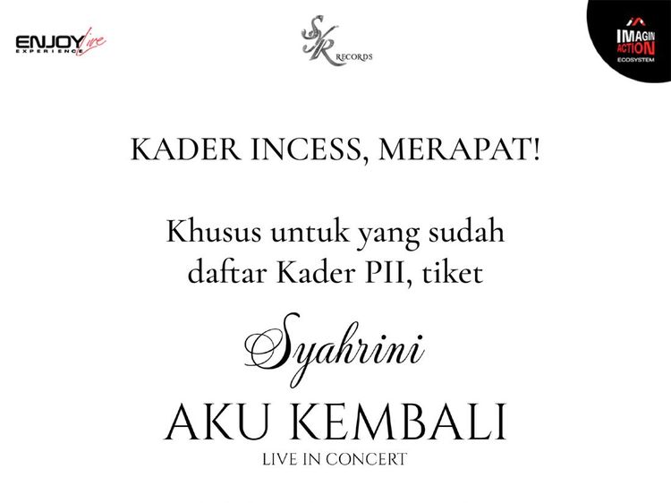 Khusus Kader Partai Inces Indonesia, Tiket Konser Syahrini Sudah Bisa Dibeli!