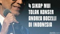 4 Sikap MUI Tolak Konser Andrea Bocelli