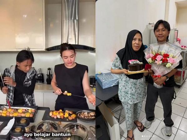 Aksi Kocak Fajar Sadboy Masak Bareng Amanda Manopo hingga Buka Warung Makan