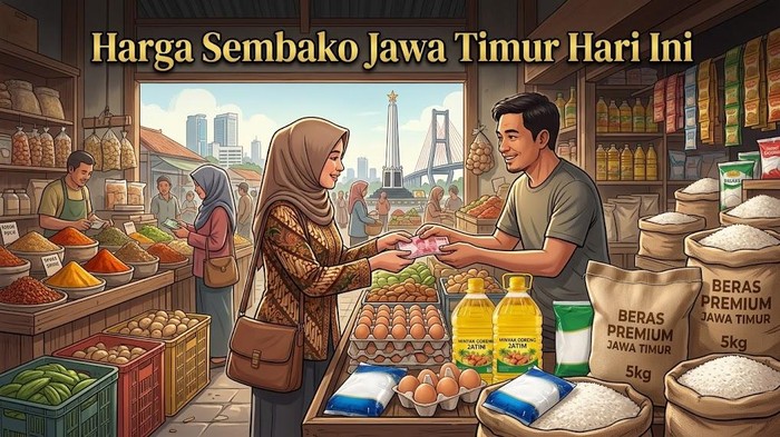 Harga sembako Jatim hari ini.