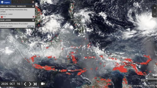 Karhutla di Indonesia pantauan NASA