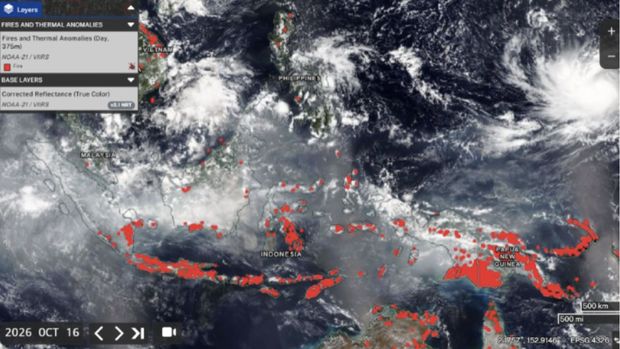 Karhutla di Indonesia pantauan NASA