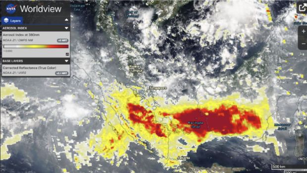 Karhutla di Indonesia pantauan NASA