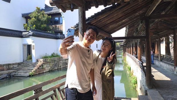 Kawasan wisata Wuzhen Scenic Area memikat banyak wisatawan.(Lisye/detikcom)