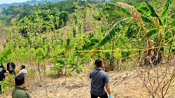 Lokasi penemuan jenazah IRT di Sukabumi