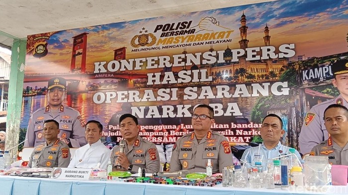 Polda Sumsel merilis ungkap kasus operasi sarang narkoba di Sumsel