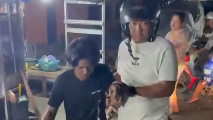 Pria curi laptop mahasiswi di Taman Mattirotasi Parepare saat ditangkap.