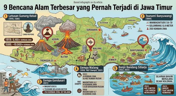 9 Bencana Alam Terbesar yang Pernah Terjadi di Jawa Timur.