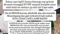 Dia direhab karena alkoholik dan ada masalah menyimpang dan gak terkontrol kalo mabok. Kita udah capek lahir batin. Jadi tidak ada penculilan (penculikan)!!! tegas Gamyla. Foto: Instagram @gamylaashab