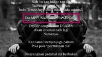 Dia merusak dirinya sendiri, tegas Gamyla. Foto: Instagram @gamylaashab