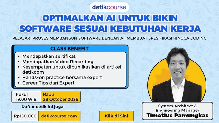 Belajar Coding dengan AI Lewat Praktik Langsung di detikcourse.