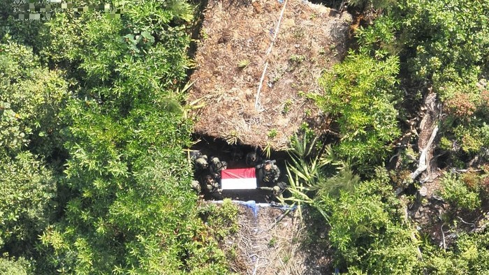 Honai diduga markas KKB ditemukan dalam hutan di Intan Jaya.