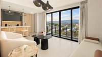 Kamar tipe Grand Suite di Artotel Wanasaba memiliki luas 46 meter persegi. Pilihan kamar ini menjadi salah satu alternatif bagi tamu yang menginginkan ruang lebih lega selama menginap di Wonosobo. Dok. Artotel Wanasaba 
