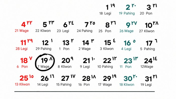 Kalender 9 Oktober