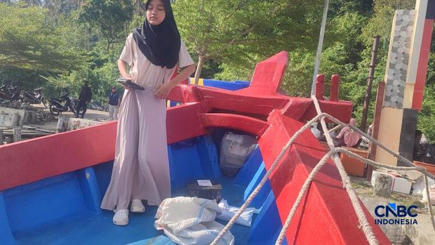 Paket yang dikirim dari Banda Aceh ke Pulau Breueh. (CNBC Indonesia/Maesaroh) Paket yang dikirim dari Banda Aceh ke Pulau Breueh. (CNBC Indonesia/Maesaroh)