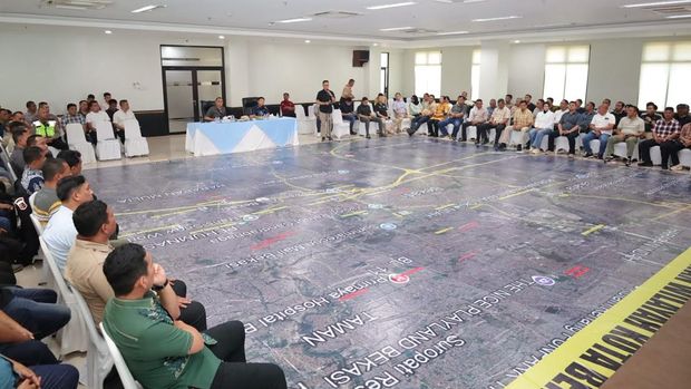 Polres Metro Bekasi Kota menggelar Tactical Floor Game (TFG) dalam rangka kesiapan Sistem Pengamanan Kota (dok istimewa)