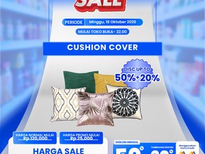 Transmart Full Day Sale! Sarung Bantal Sofa Cuma Rp 20 Ribu