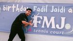 Haru Campur Bahagia Fadil Jaidi Dapat Kado Ultah Lapangan Tenis