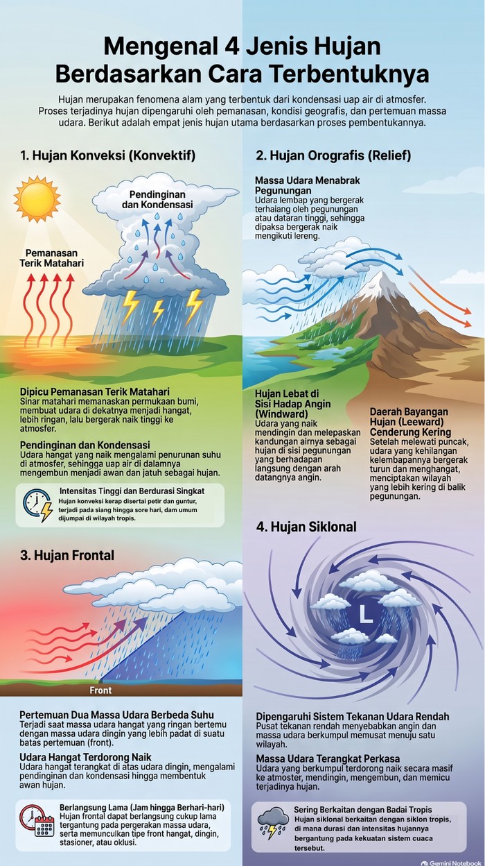 Infografis Jenis Hujan