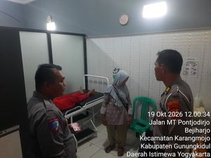 Pemotor Kecelakaan hingga Masuk Kebun Jati Kawasan Bong Cino Wonosari