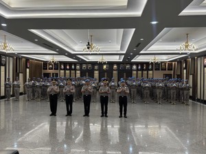 Tugas Luar Biasa Kontingen Polri Kawal Capres Afrika Tengah Saat Jalani Misi PBB