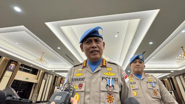 Kontingen Garuda Bhayangkara FPU 7 United Nations Minusca telah menyelesaikan misi di Afrika Tengah (Adhfar/detikcom)