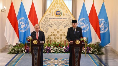 Sekjen PBB Antonio Guterres Kunjungi Kemlu RI
