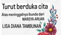 Ibunda Marsha Aruan akan disemayamkan di Rumah Duka Tabitha RS Ukrida Kebon Jeruk, Ruang Charis 1 lt 6. Foto: Instagram @rmanagement_88