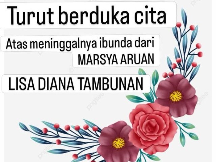 Ibunda Marsha Aruan meninggal dunia