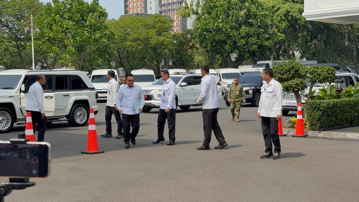Menko Polkam Dudung Abdurachman saat tiba di Istana