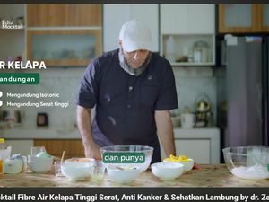 Minuman Segar ala dr. Zaidul Akbar, Fiber Mocktail Kelapa Penangkal Kanker