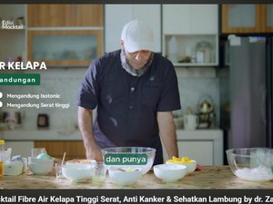 Minuman Segar ala dr. Zaidul Akbar, Fiber Mocktail Kelapa Penangkal Kanker