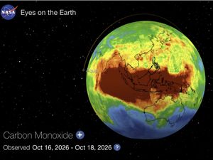 Peta NASA Masih Merah, Karbon Monoksida Membentang di Atas Indonesia